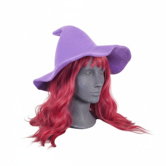 Purple Woven Wool Blend Witch Hat - Adult Ritual & Everyday Wear - New - Picture 5 of 7